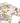 Detail of baby coverall arm with bunny and floral illustrations