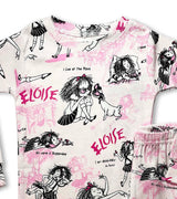 Close-up of Eloise pajama top showing Eloise and Skipperdee illustrations