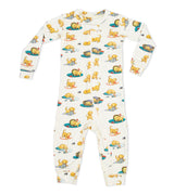 Baby coverall with Biscuit puppy illustrations, inspired by the Goodnight Biscuit story