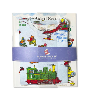 Books to Bed pajama set and Cars and Trucks and Things That Go book packaged together
