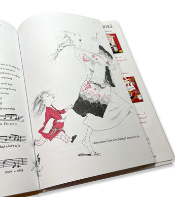 Interior page from Eloise book, showing Eloise and Nanny illustration
