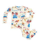 Little Blue Truck pajama set with playful farm animal designs
