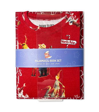 Books to Bed Santa's Beard pajama set and book, packaged together