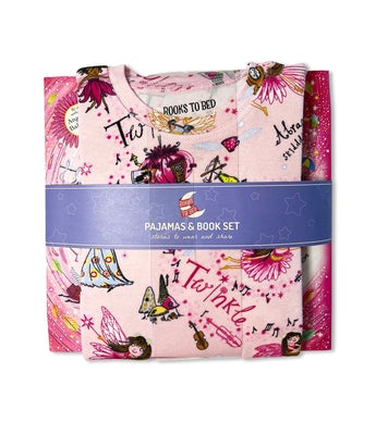 Books to Bed Twinkle pajama and book set in packaging
