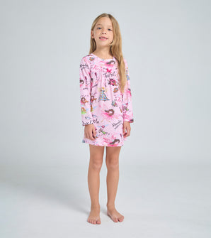 Child wearing pink Twinkle fairy nightdress