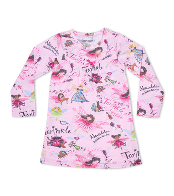 Long-sleeve Twinkle nightdress with whimsical fairies