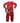 Red baby coverall with festive Christmas print and matching 'Twas the Night Before Christmas book