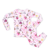 Pink fairy-print baby pajama set inspired by Twinkle