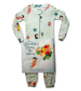 The Wonderful Things You Will Be book paired with matching baby pajamas